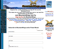 Tablet Screenshot of mountainwings.com